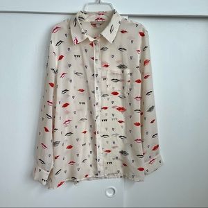 Lips & Hearts Button Blouse